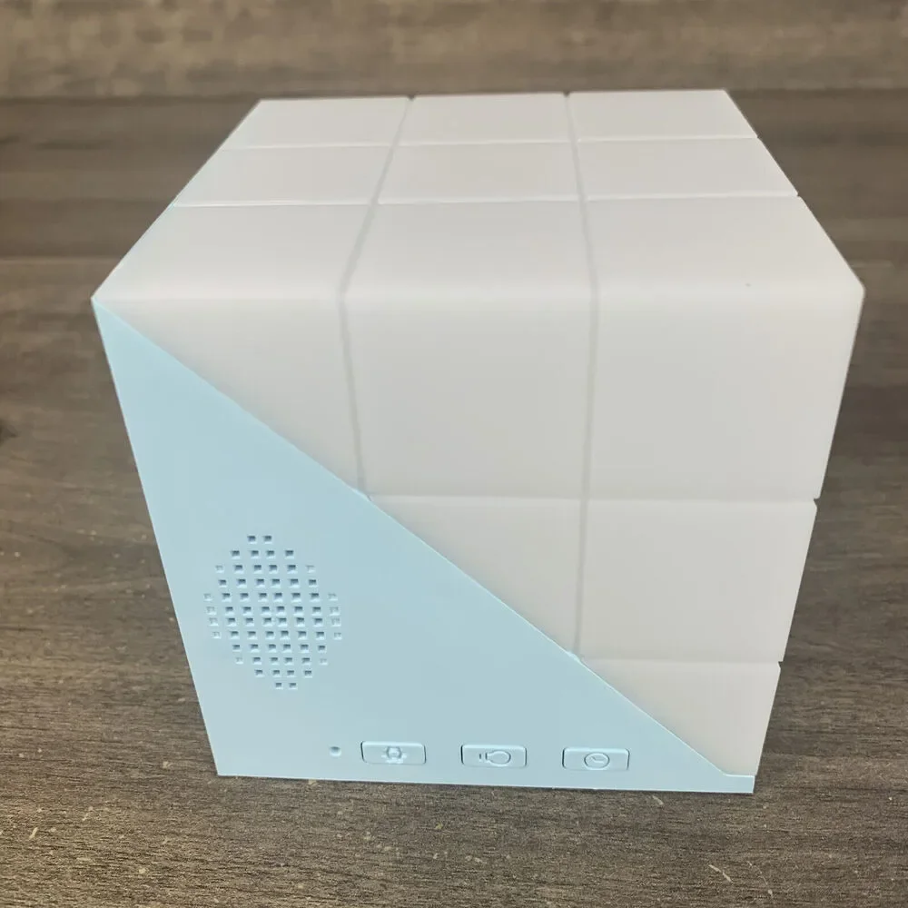 Rubik Cube Alarm Clock w/ Touch Night Light Portable Lamp Temperature Sensor